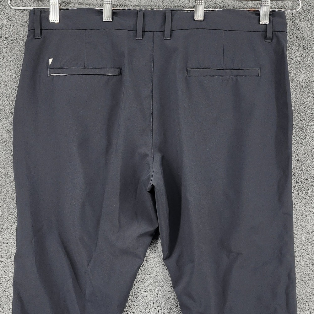 Primo Pants Mens 38 Short Gray Blue Performance Golf Jogger Tapered Zippered Hem